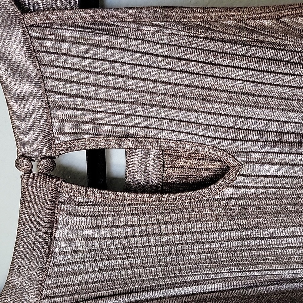 Torrid Romantic Sexy Date Night Bronze Goddess Pleated Halter Neck Top size 0X - Picture 6 of 8